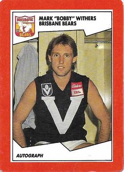 1989 Scanlens VFL #143 Mark Withers Front